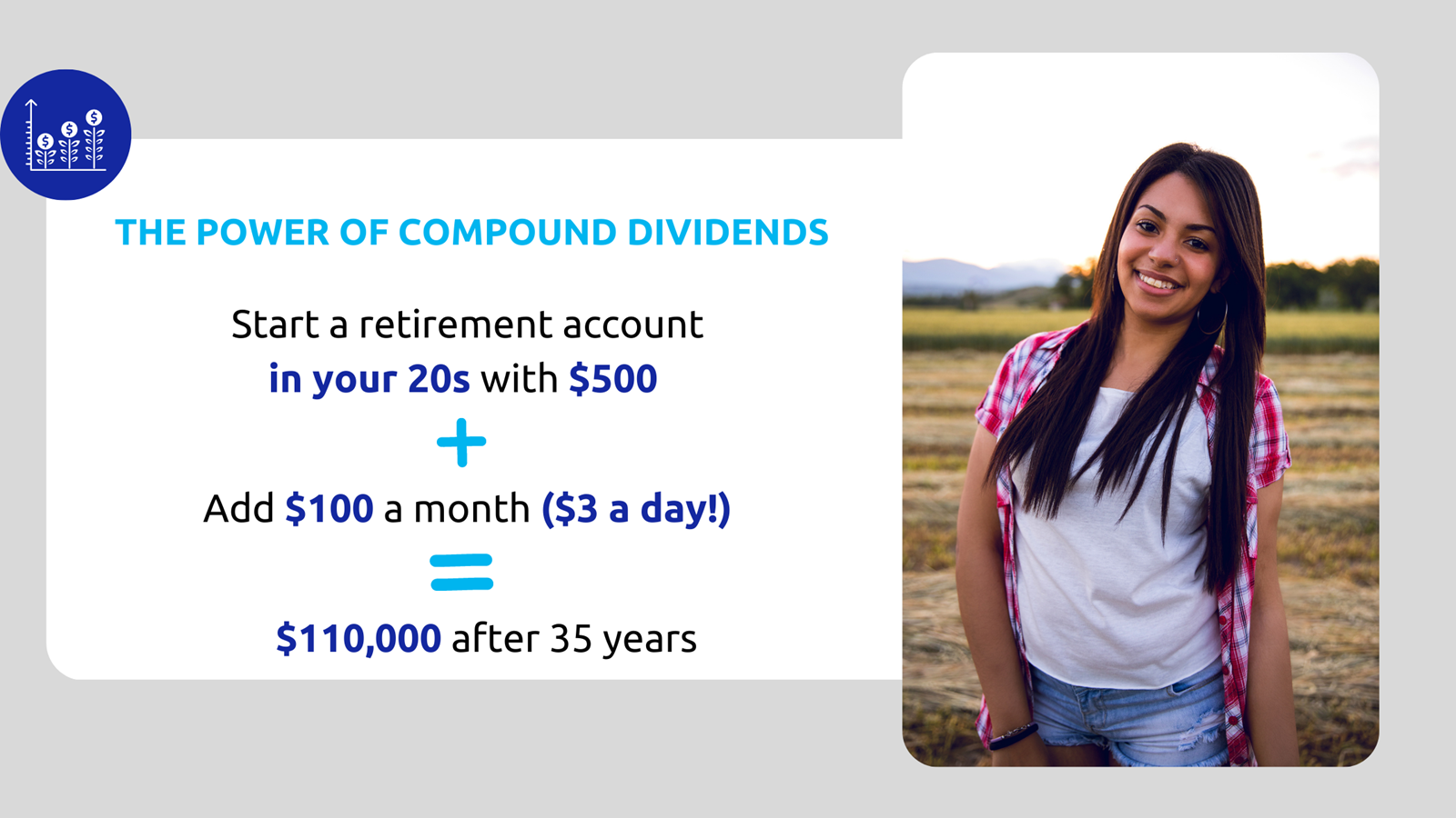 compound dividends example when you invest $500 in your twenties